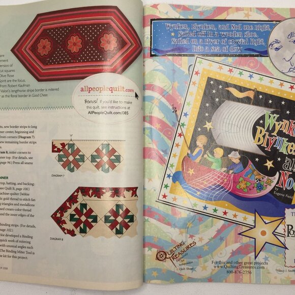 Better Homes Gardens Quilts And More Magazine Winter 2008 32 Gifts Throws Aprons - Picture 5 of 12